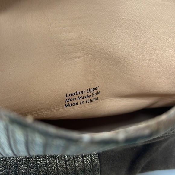 Joe's Brown Suede Gold Metallic Ankle Booties Sz 8 1/2 - Picture 5 of 6